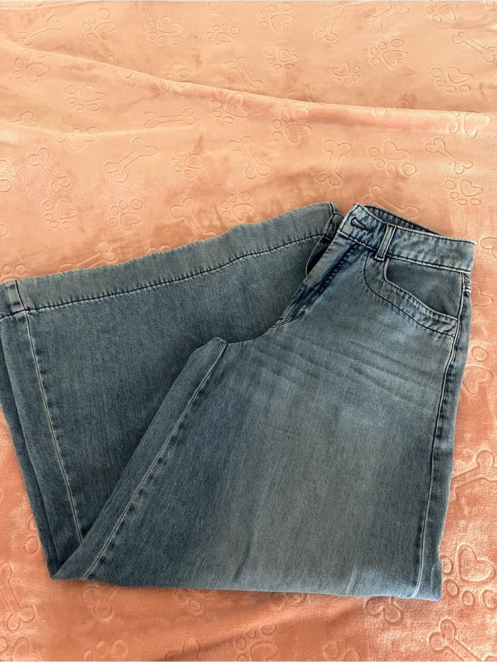 Pilcro Women's Wide Leg Jeans in Medium Blue Wash